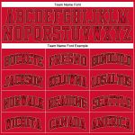 Custom Red Black Gold Authentic Throwback Basketball Jersey for Fans and Collectors Custom Red Red Black-Old Gold Authentic - Image 3