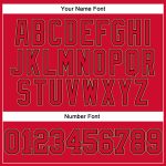 Custom Red Black Gold Authentic Throwback Basketball Jersey for Fans and Collectors Custom Red Red Black-Old Gold Authentic - Image 4