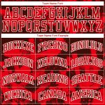 Custom Red Black Basketball Jersey Sublimation Round Neck Style 5504 Custom Red Red-Black Round Neck Sublimation Basketball - Image 3