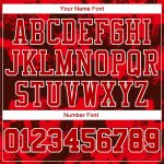 Custom Red Black Basketball Jersey Sublimation Round Neck Style 5504 Custom Red Red-Black Round Neck Sublimation Basketball - Image 4