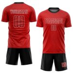 Custom Red Black Soccer Jersey - Personalized Sublimation Uniform for Teams Custom Red Red-Black Sublimation Soccer Uniform - Image 2