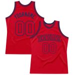 Custom Red Navy Basketball Jersey Authentic Throwback Design for Fans Custom Red Red-Navy Authentic Throwback Basketball