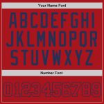 Custom Red Navy Basketball Jersey Authentic Throwback Design for Fans Custom Red Red-Navy Authentic Throwback Basketball - Image 3