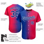 Custom Red Royal-White 3D Pattern Baseball Jersey - Authentic Design for Fans Custom Red Royal-White 3D Pattern Design Authentic - Image 3