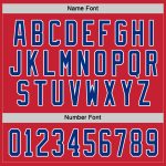 Custom Red Hockey Jersey - Royal and White Team Uniform for Fans and Players Custom Red Royal-White Hockey Jersey - Image 4