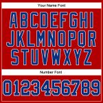 Custom Long Sleeve Performance T-Shirt - Red Royal White Design Custom Red Royal-White Long Sleeve Performance T-Shirt - Image 5