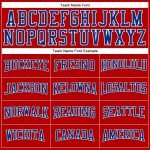 Custom Long Sleeve Performance T-Shirt - Red Royal White Design Custom Red Royal-White Long Sleeve Performance T-Shirt - Image 4