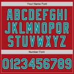 Custom Red Teal Black Baseball Jersey - Authentic Design, Personalized Style Custom Red Teal-Black Authentic Baseball Jersey - Image 5
