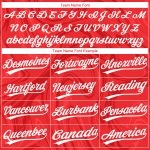 Custom 3D Pattern Baseball Jersey in Red and White - Authentic Style 2976 Custom Red White 3D Pattern Design Authentic Baseball - Image 4