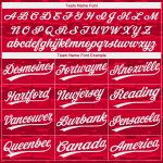 3D Pattern Red White Baseball Jersey - Custom Design Style 5806 Custom Red White 3D Pattern Design Authentic Baseball Jersey - Image 4