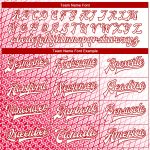 Custom Red White 3D Pattern Varsity Jacket Full-Snap Bomber Letterman Custom Red White 3D Pattern Design Bomber Full-Snap - Image 4