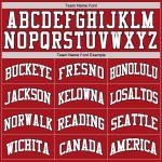 Custom Authentic Red White Black Throwback Basketball Jersey for Fans Custom Red White-Black Authentic Throwback Basketball - Image 4