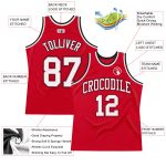Authentic Custom Red White Black Throwback Basketball Jersey Style 6953 Custom Red White-Black Authentic Throwback Basketball - Image 2