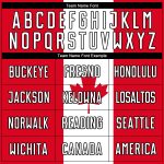 Custom Canadian Flag Soccer Jersey - Red White Black Sublimation Uniform Custom Red White-Black Sublimation Canadian Flag - Image 4