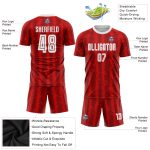 Custom Soccer Uniform Jersey - Red White Black Sublimation Design Custom Red White-Black Sublimation Soccer Uniform Jersey - Image 3