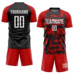 Custom Soccer Uniform Jersey Red White Black Sublimation Style 1768 Custom Red White-Black Sublimation Soccer Uniform Jersey - Image 2
