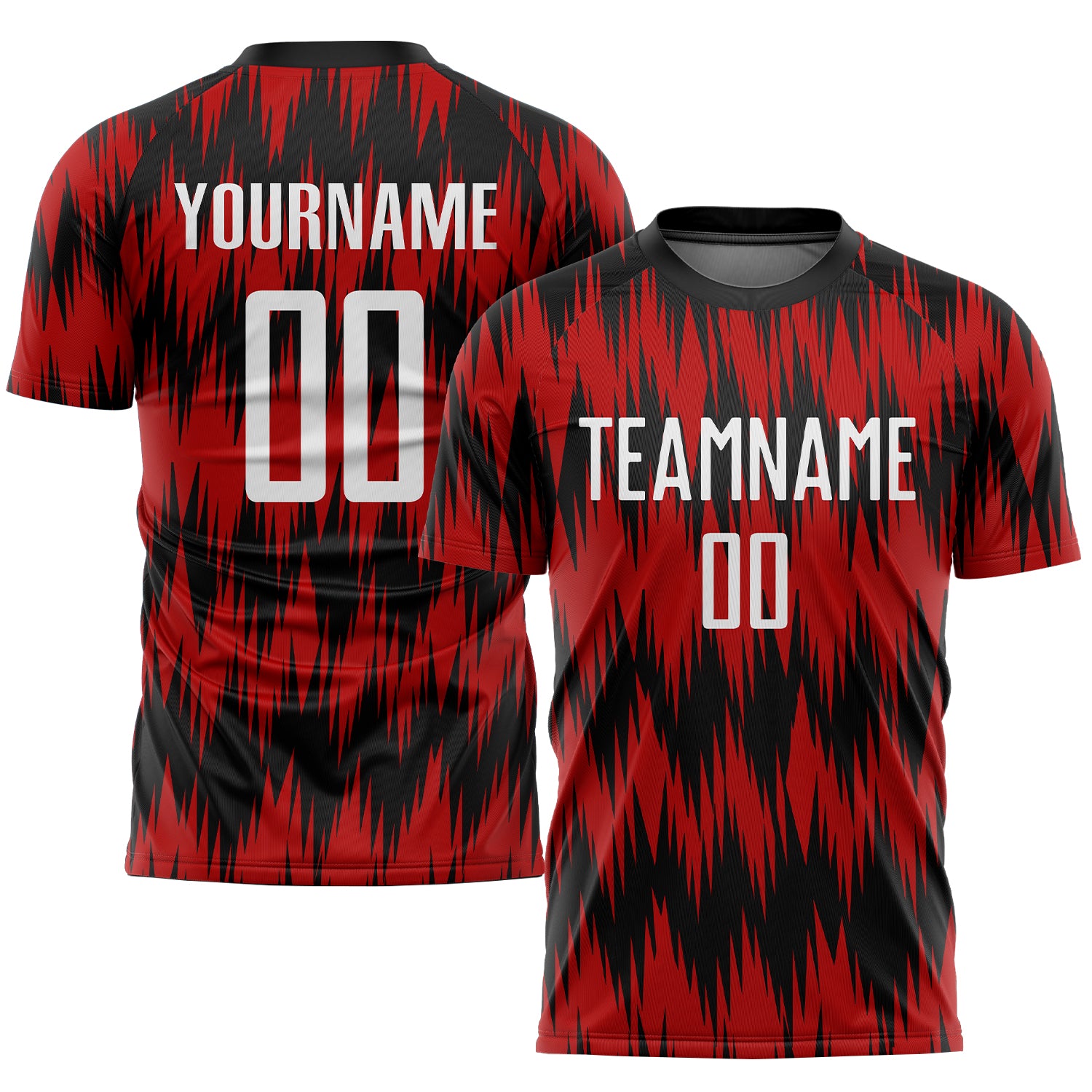Custom Red White-Black Sublimation Soccer Uniform Jersey Style 3416 Red White Black Custom Soccer Uniform Jersey Sublimation Style 3416 Custom Red White-Black Sublimation Soccer Uniform Jersey - Image 1