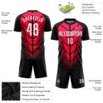 Custom Sublimation Soccer Jersey Red White Black Style 3776 for Team Wear Custom Red White-Black Sublimation Soccer Uniform - Image 3