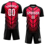 Custom Sublimation Soccer Jersey Red White Black Style 3776 for Team Wear Custom Red White-Black Sublimation Soccer Uniform - Image 2