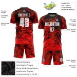 Custom Red White Black Soccer Jersey Uniform - Sublimation Style 8041 Custom Red White-Black Sublimation Soccer Uniform Jersey - Image 3