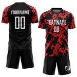 Custom Sublimation Soccer Jersey Red White Black Style 8282 Custom Red White-Black Sublimation Soccer Uniform Jersey Style - Image 2