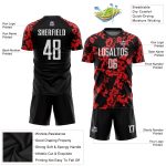 Custom Sublimation Soccer Jersey Red White Black Style 8282 Custom Red White-Black Sublimation Soccer Uniform Jersey Style - Image 3