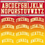 Custom Red White Gold Basketball Jersey - Authentic Fade Design Fashion Apparel Custom Red White-Gold Authentic Fade Fashion - Image 4