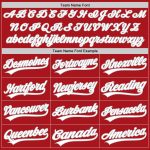Custom Authentic Baseball Jersey Red White Gray Style 9654 for Men and Women Custom Red White-Gray Authentic Baseball Jersey - Image 4