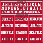 Custom Authentic Football Jersey - Red White Gray Mesh Throwback Design Custom Red White-Gray Mesh Authentic Throwback Football - Image 3