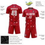 Custom Soccer Uniform Jersey - Red and White Home Design, Sublimation Fabric, Personalized Sports Apparel Custom Red White - Image 3