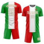 Iranian Flag Soccer Jersey - Custom Red White Kelly Green Old Gold Sublimation Uniform Custom Red White Kelly Green-Old Gold - Image 2