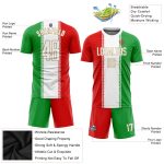 Iranian Flag Soccer Jersey - Custom Red White Kelly Green Old Gold Sublimation Uniform Custom Red White Kelly Green-Old Gold - Image 3