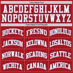 Custom Throwback Basketball Jersey Red White Light Blue Authentic Custom Red White-Light Blue Authentic Throwback Basketball - Image 4