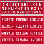 Red White Authentic Custom Football Jersey - Personalized Mesh Design Custom Red White Mesh Authentic Football Jersey - Image 3