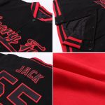 Custom Red White Royal Varsity Letterman Bomber Jacket Full Snap Custom Red White-Royal Bomber Full-Snap Varsity Letterman - Image 2