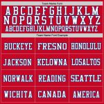 Custom Red White Royal Football Jersey Authentic Throwback Mesh Design Custom Red White-Royal Mesh Authentic Throwback Football - Image 3