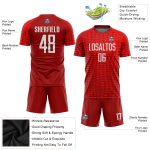 Custom Sublimation Soccer Jersey Red White Style 6568 - Personalized Sports Uniform Custom Red White Sublimation Soccer Uniform - Image 3