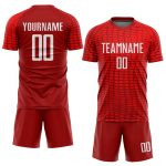 Custom Sublimation Soccer Jersey Red White Style 6568 - Personalized Sports Uniform Custom Red White Sublimation Soccer Uniform - Image 2
