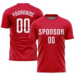 Red White Custom Soccer Jersey Sublimation Uniform Style 7421 Custom Red White Sublimation Soccer Uniform Jersey Style 7421