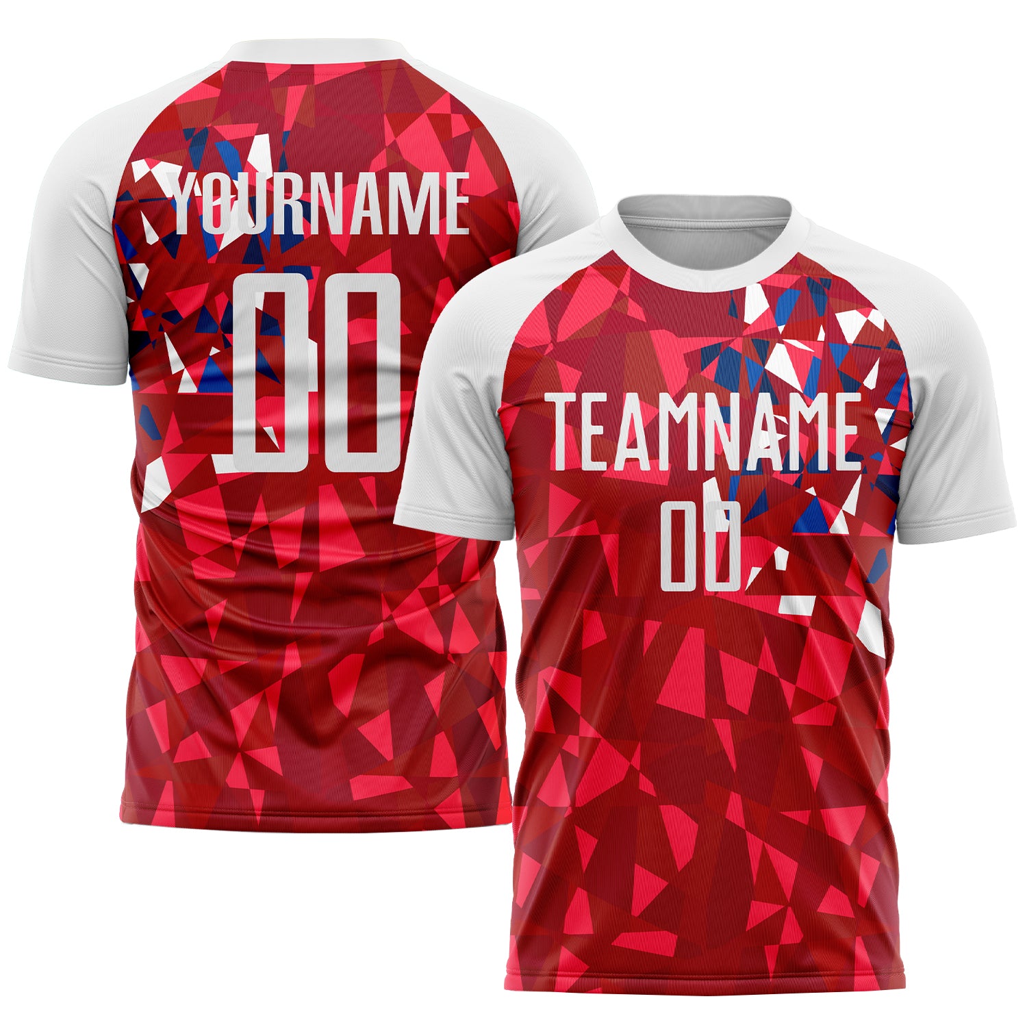 Custom Red White Sublimation Soccer Uniform Jersey Style 7577 Custom Red White Soccer Uniform Jersey Sublimation Style 7577 - Performance Sportswear Custom Red White Sublimation Soccer - Image 1