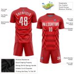 Custom Soccer Uniform Jersey Red White Sublimation Style 7609 - Performance Apparel for Teams Custom Red White Sublimation - Image 3