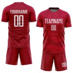 Custom Sublimation Soccer Jersey Red White Style 7655 - Durable Athletic Uniform Custom Red White Sublimation Soccer Uniform - Image 2