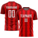 Custom Sublimation Soccer Jersey Red White Style 7919 - High-Quality Athletic Uniform Custom Red White Sublimation Soccer