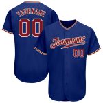 Royal Crimson-City Cream Authentic Baseball Jersey Custom Design for Sports Fans Custom Royal Crimson-City Cream Authentic