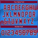 Custom 3D Pattern Varsity Letterman Jacket in Royal Crimson Cream, Full-Snap Bomber Style Custom Royal Crimson-Cream 3D Pattern - Image 5