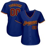 Custom Royal Crimson Gold Baseball Jersey - Authentic Team Sportswear Custom Royal Crimson-Gold Authentic Baseball Jersey - Image 2