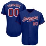 Custom Royal Crimson White Baseball Jersey - Authentic Sports Apparel Custom Royal Crimson-White Authentic Baseball Jersey