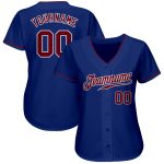 Custom Royal Crimson White Baseball Jersey - Authentic Sports Apparel Custom Royal Crimson-White Authentic Baseball Jersey - Image 2