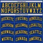 Custom Royal Gold Black Basketball Jersey - Authentic Throwback Style Custom Royal Gold-Black Authentic Throwback Basketball - Image 4