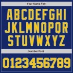 Custom Authentic Baseball Jersey in Royal Gold and Light Blue Custom Royal Gold-Light Blue Authentic Baseball Jersey - Image 5